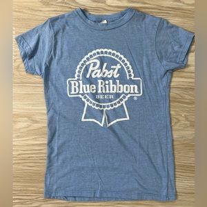 PABST blue ribbon tee shirt top size S/M